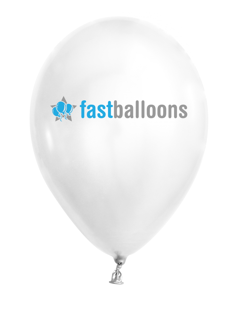 Bright White Balloons Promotional Helium Balloons Fast Balloons